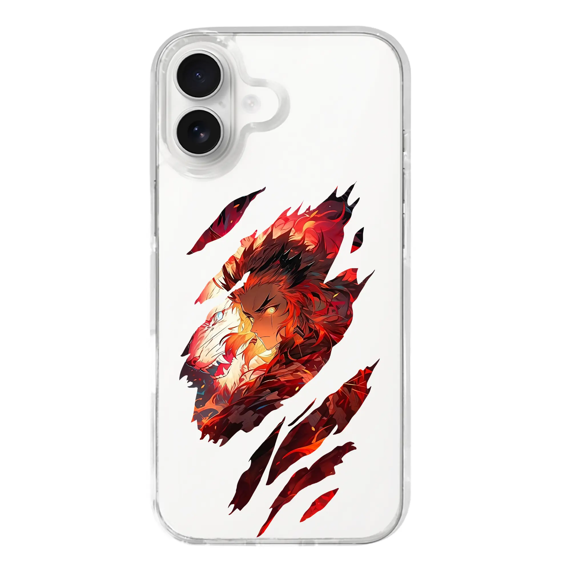 鬼滅の刃 グッズ,煉獄 杏寿郎 - iPhone 17シリーズ 透明スマホケース – 薄型・耐衝撃・精密フィット保護カバー